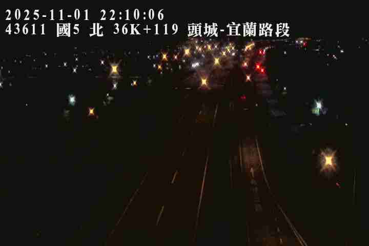 國道5號 北上 36K+119 宜蘭交流道到頭城交流道 距離3.8公里 氣溫25.1度